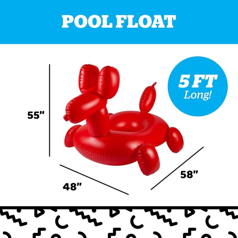 BigMouth Inc. Giant Balloon Animal Pool Float, Over 4' Wide, Fun Inflatable Floatie Tube, Blow Up Swim Ring, Outdoor Summer Pool Party Water Toy - Image 3