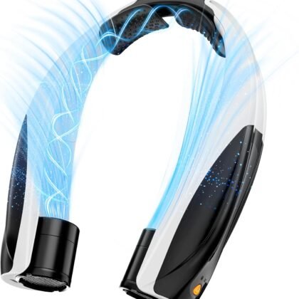 Neck Fan – Portable Neck Fan Rechargeable with 6 Adjustable Speeds, 360°Neck Cooler, Upgraded Long-lasting Wearable Fan for Hot Weather, Travel, Outdoor, Office, Camping, Men & Women