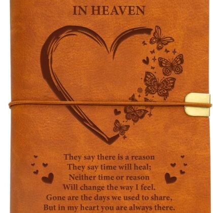 Vetbuosa Letter to Dad in Heaven Leather Journal,Memorial Gifts for Loss of Dad,Bereavement Gifts for Loss of Father,Bereavement Gift Idea,In Memory of Loved One Gifts