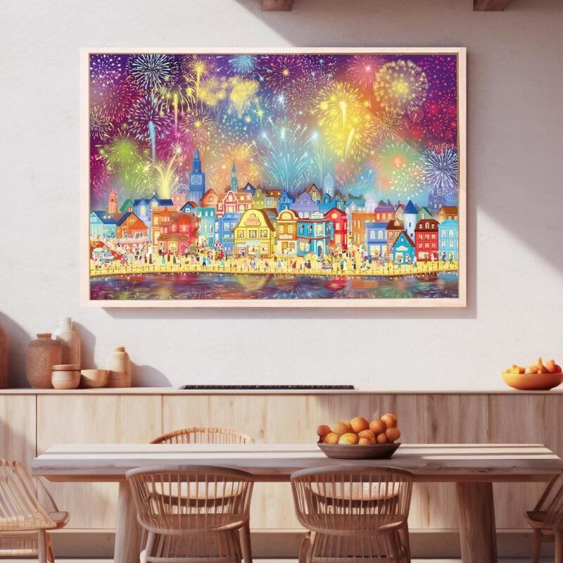 MOMIBOOK Puzzles for Adults 1000 Piece Jigsaw Puzzles of Fireworks are Gorgeous, Luminous Painting Image Difficult Challenging Hard Impossible Puzzle, Funny Toys & Games Christmas Birthday Gifts - Image 8