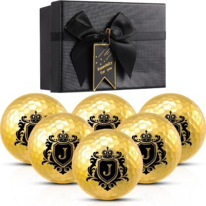6 Pack Father's Day Golf Gifts for Men Personalized Funny Novelty Gold Balls Cool Accessories for Golfers Birthday Christmas Lovers
