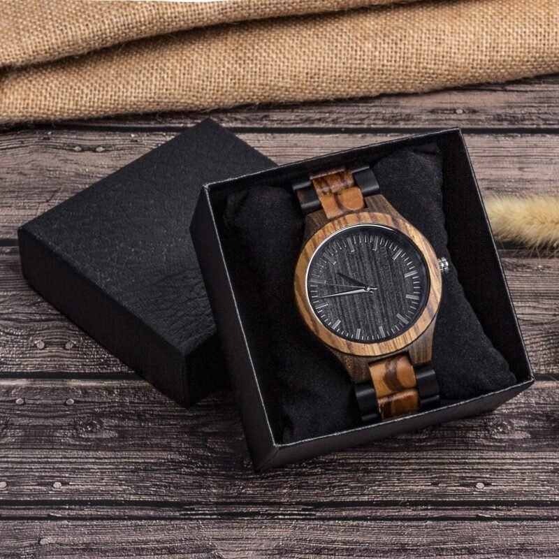 kullder Personalized Engraved Watch for Best Man Groomsmen Gifts for Wedding Mens Custom Wooden Watches for Men Personalized Groomsmen Husband Dad Father Gifts Ideas - Image 4