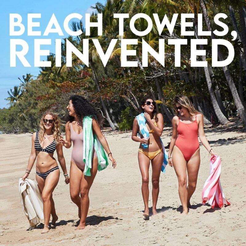 Dock & Bay Beach Towel - Quick Dry, Sand Free - Compact, Lightweight - 100% Recycled - Includes Bag - Cabana Light - Goa Grey - Large (160x90cm, 63x35) - Image 6