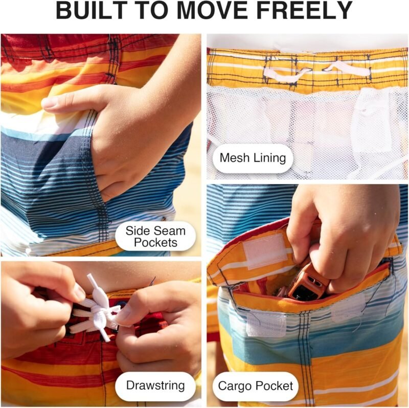 Kanu Surf Echo Boys Swim Trunks with UPF 50+ Sun Protection-Quick Dry Boys Swimsuit - Image 3