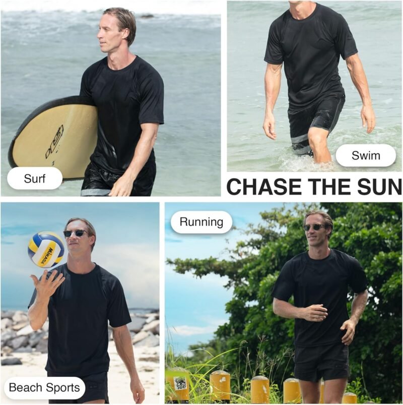 Kanu Surf Men's Short Sleeve UPF 50 Swim Shirt Rash Guard Sun Shirt (Regular & Extended Sizes) - Image 5