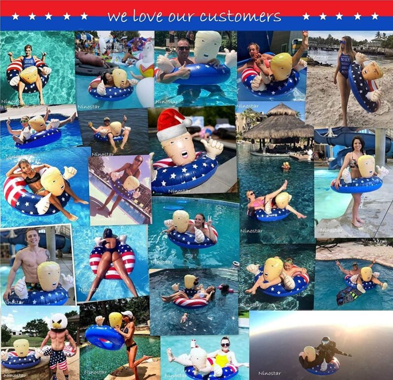 Inflatable Pool Float American Pool Float for Summer Pool Party - Fun Inflatable for Adults and Kids - Image 7