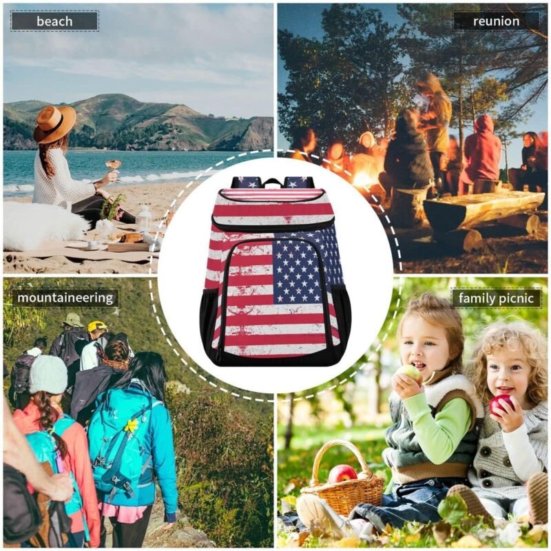 Cooler Backpack Leakproof Backpack Cooler Insulated Lunch Cooler Bag 30 Cans Camping Coolers for Beach Camping Hiking - Image 5