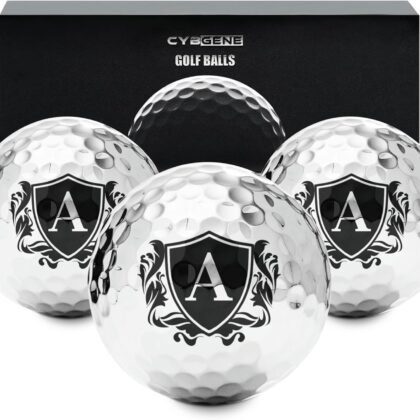 Personalized Golf Balls for Men, Unique Golf Gifts, Cool Accessories for Golfers, Golf Lovers, for Birthday and Christmas, Silver