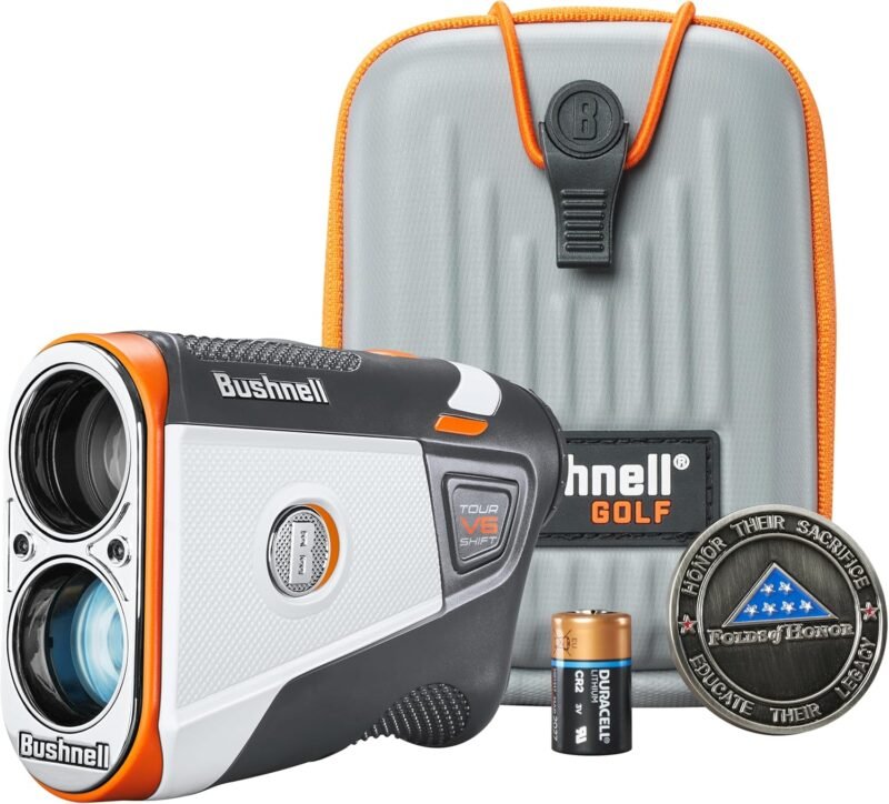 Bushnell Golf Tour V6 Shift Laser Rangefinder with Slope Switch, Visual Jolt Flag Locking, Magnetic Mount, 1300 Yard Range 6X Magnification - Image 9