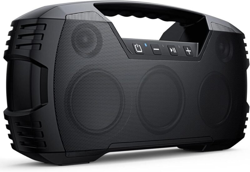 IPX7 Waterproof Bluetooth Speaker, 40W(60 Peak) Portable Wireless Speakers with Subwoofer, 32H Playtime, Stereo Loud Sound, Deep Bass, Bluetooth 5.0 with Handle for Pool, Beach, Outdoor, Gifts