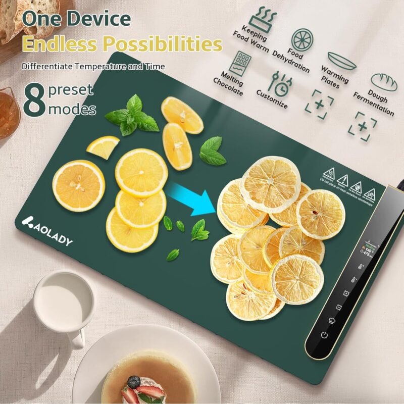 Warming Mat for Food - Portable Food Warmers for Parties with App Control - Warming Trays for Buffets Party Home Essentials Kitchen Gadgets House Warming Gifts New Home Fathers Day Dad Gifts - Image 3
