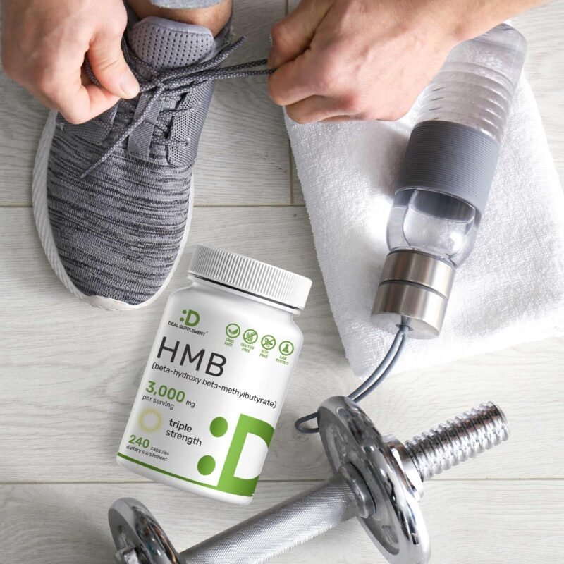 Ultra Strength HMB Supplements 3,000mg Per Serving, 240 Capsules | Third Party Tested | Supports Muscle Growth, Retention & Lean Muscle Mass | Fast Workout Recovery - Image 6