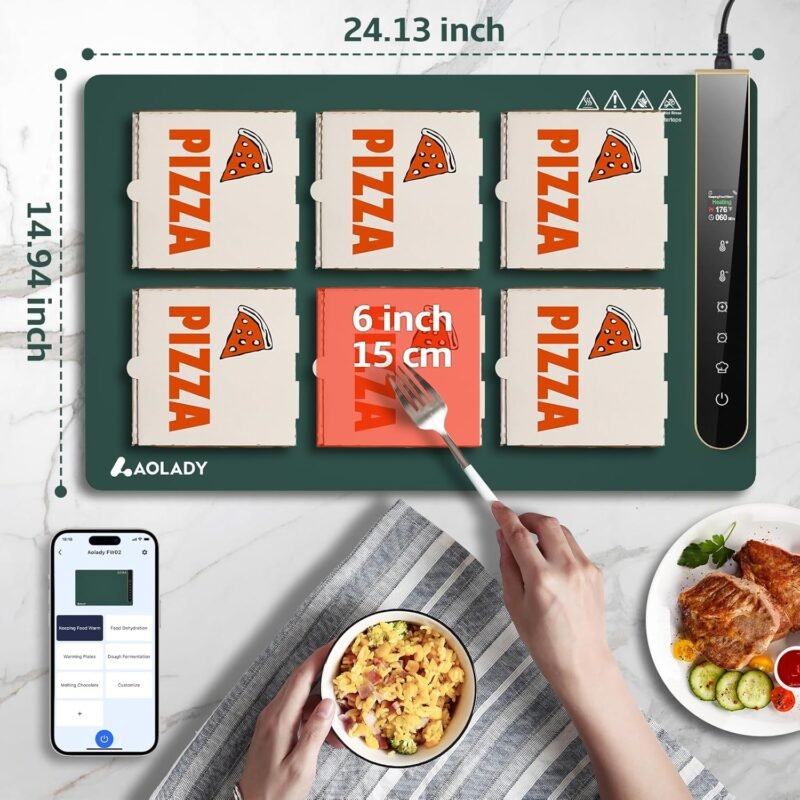 Warming Mat for Food - Portable Food Warmers for Parties with App Control - Warming Trays for Buffets Party Home Essentials Kitchen Gadgets House Warming Gifts New Home Fathers Day Dad Gifts - Image 6