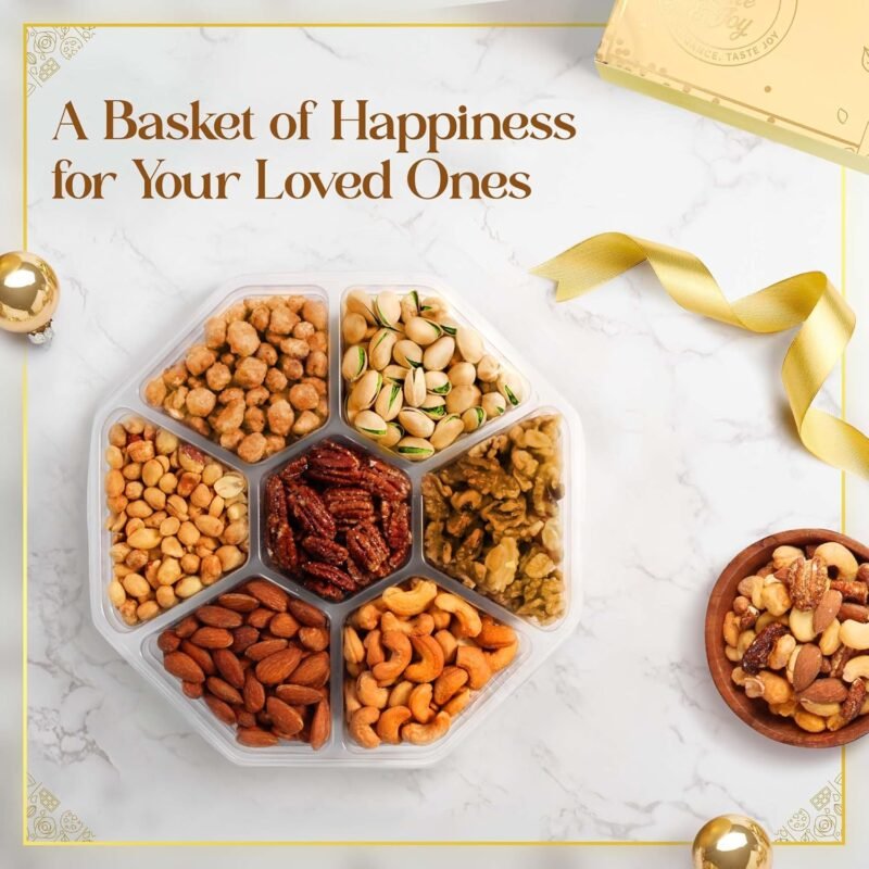 Rosie & Joy Gourmet Mixed Nuts Gift Basket | Gift Platter Includes 7 Assortments of Delicious Premium Nuts, Ideal for Day, Anniversaries & Special Occasions - Image 6