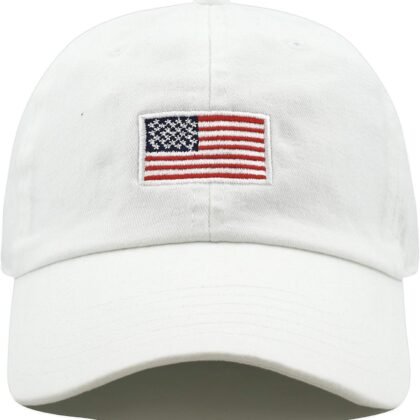 USA Flag & Embroidery Premium 100% Cotton Low Profile Adjustable Baseball Dad Cap