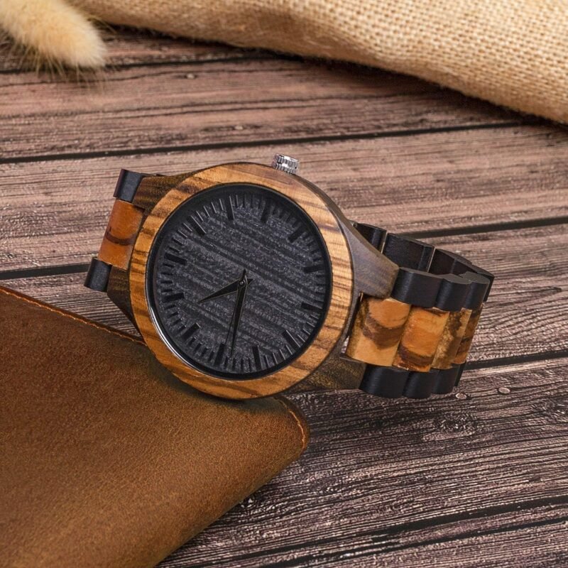 kullder Personalized Engraved Watch for Best Man Groomsmen Gifts for Wedding Mens Custom Wooden Watches for Men Personalized Groomsmen Husband Dad Father Gifts Ideas - Image 3