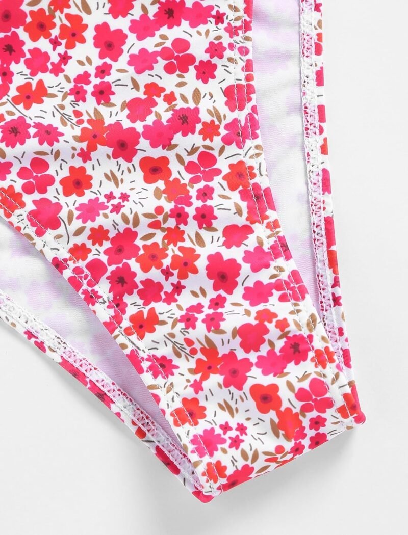 ZAFUL Women's 2 Piece Floral Print Swimsuit Triangle String High Cut Bikini Sets Bathing Suit - Image 7