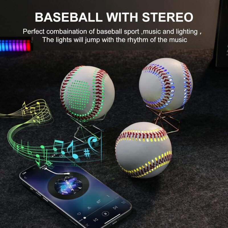 Bluetooth Speaker Baseball Glow in The Dark Speaker for Fans - Image 4