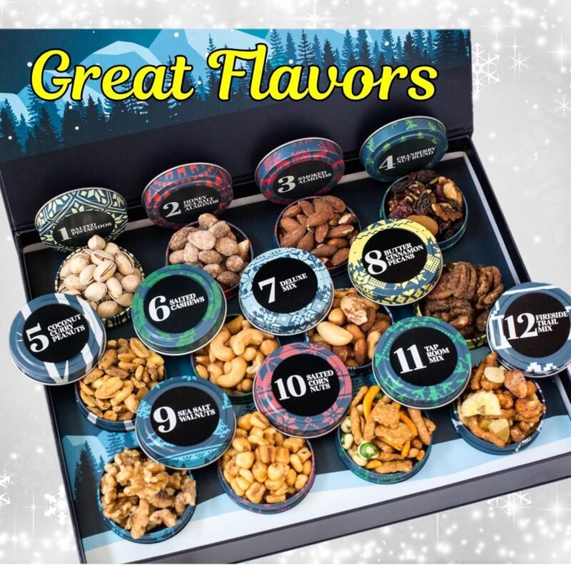 Nuts Gift Basket for Women, Men - 12 Snacks, Gift Box - Food Gifts for Men, Women, Adults, Teens, Family - Care Package Gift Idea, Gift Set - Image 3