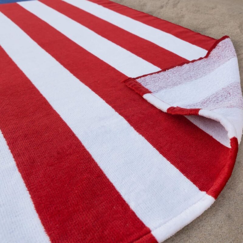 American Flag Beach Towel 30 x 60 inch (76 x 152 cm) USA Patriot 100% Cotton Velour Terry - Image 3