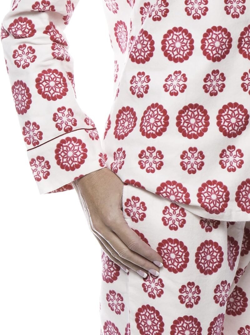 Twin Boat Womens 100% Cotton Flannel Pajama Sleepwear Set - Image 4