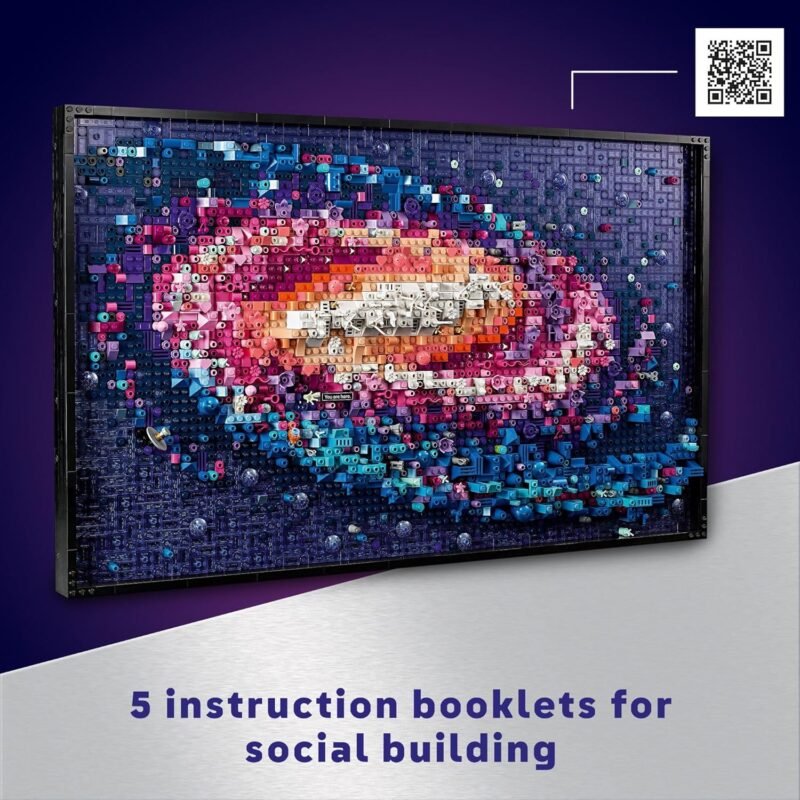 LEGO Art The Milky Way Galaxy Building Set - Space Decor DIY Kits for Adults for Bedroom Wall, Ages 18+ - Gift Ideas for Space Lovers, Men & Women - Includes Frame for Display - 31212 - Image 5