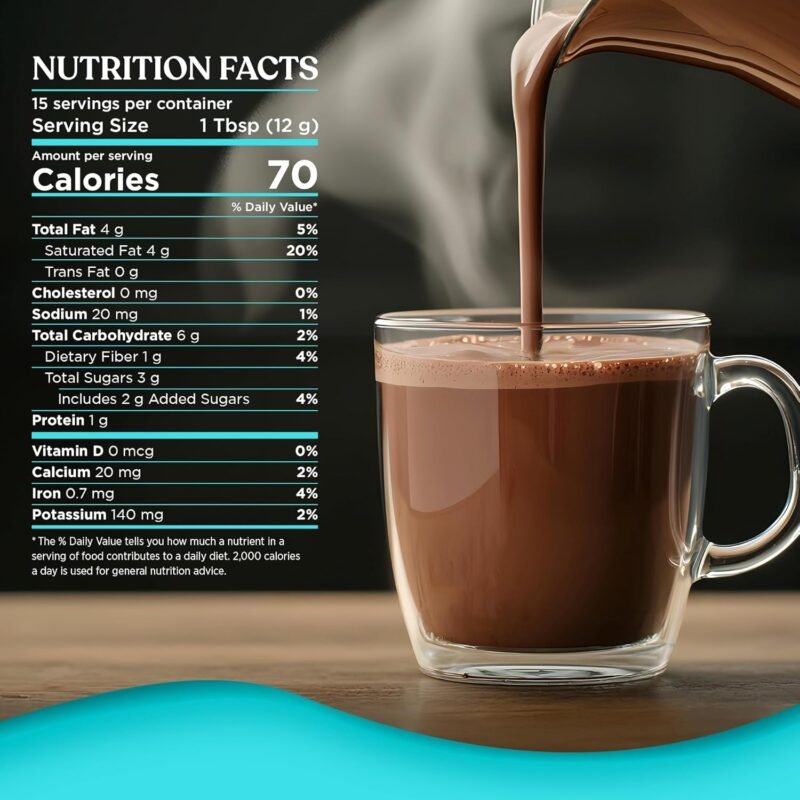 Four Sigmatic Calm Mushroom Cocoa Mix | Organic Mylk Hot Cocoa Mix with Reishi Mushroom | Vegan, Dairy Free | 15 Servings - Image 2