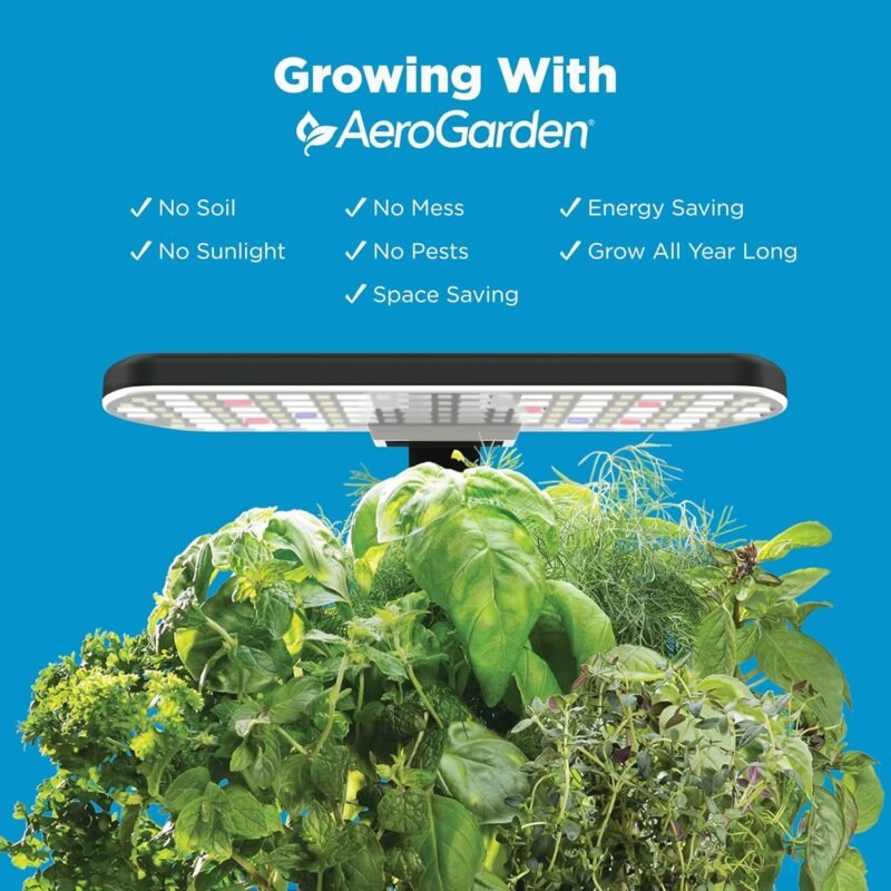 AeroGarden Harvest 2.0, Indoor Garden Hydroponic System with LED Grow Light, Holds up to 6 AeroGarden Pods, Green - Image 3