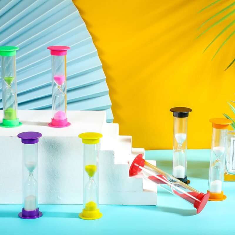 Queekay 48 Pcs 2 Minute Sand Timer for Kids, Mini Hourglass Bulk Sand Clock Timer for Adult Kids in Classroom Kitchen Games Office School(Colorful) - Image 3