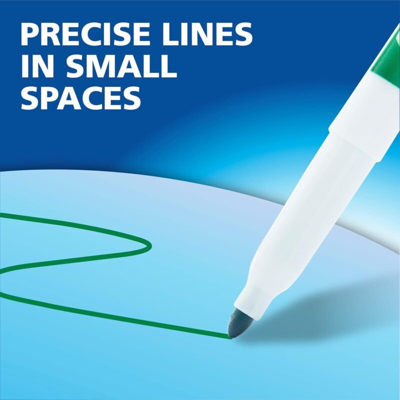 EXPO Dry Erase Markers, Low Odor Ink, Black, Fine Tip, 4 Count - Easily Erases, Vibrant Ink, Ideal for Classroom, Back to School Supplies, Teachers, Office, Whiteboard & Home - Image 7