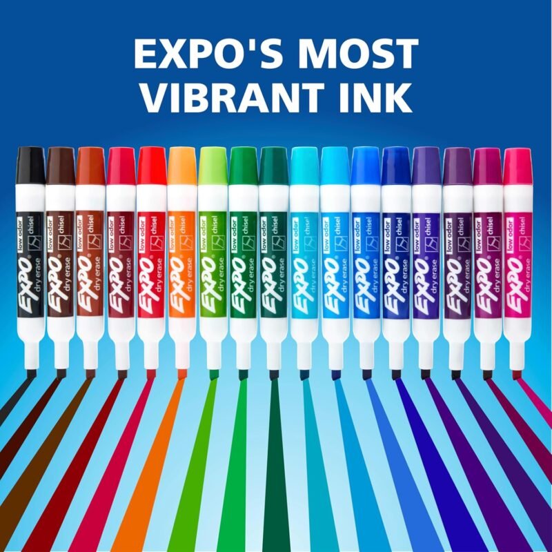 EXPO Dry Erase Markers, Low Odor Ink, Black, Chisel Tip, 40 Count - Image 5