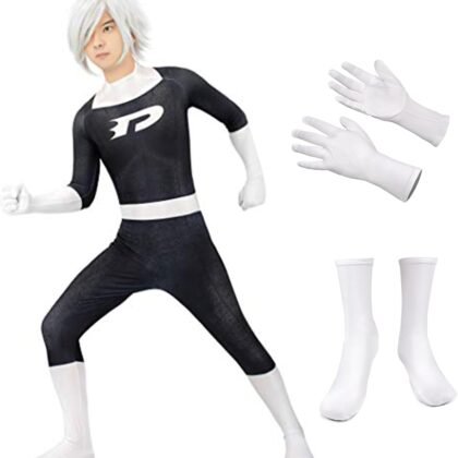 C-ZOFEK Men's Black Cosplay Bodysuit Costume 3D Printed for Halloween