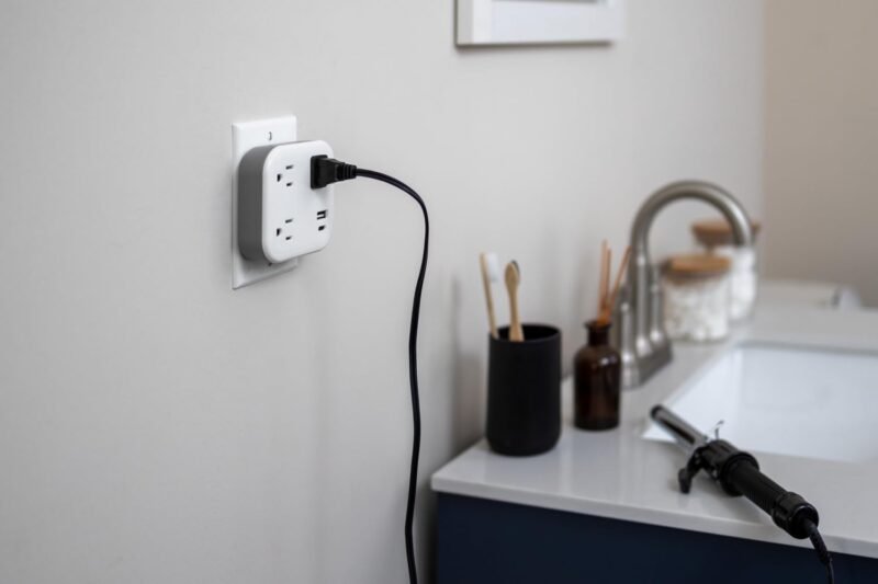 GE UltraPro 3-Outlet Surge Protector Wall Tap, 980J, USB-C & USB-A Ports, Adapter-Spaced Outlets, Circuit Breaker, ETL Certified, Low-Profile Design, White, 85875 - Image 6