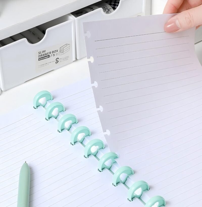 9 Disc Lined Paper Refills for Happy Planners - 100 Sheets/200 Pages Classic Size Lined Paper with 5 Sheets Dividers, 7" x 9.25" - Image 5
