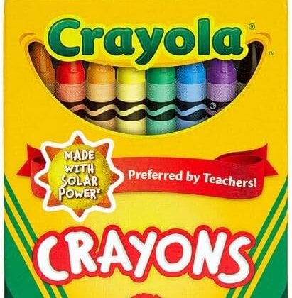 975 Supply 1 pack Crayons, Classic Colors, Crayons For Kids, School Crayons, Assorted Colors - 24 Crayons Per Box - 1 Box