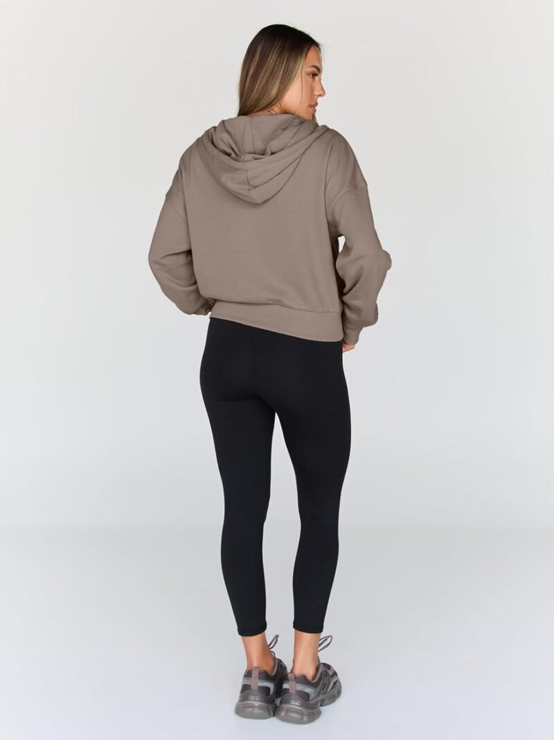 Trendy Queen Hoodies for Women Full Zip Up Cropped Sweatshirts Jackets Casual Comfy Gym Tops Fall Outfits Winter Clothes 2025 - Image 5