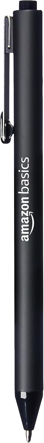 Amazon Basics Black Ballpoint Pens for Smooth Writing, Retractable, 12-Pack - Image 4