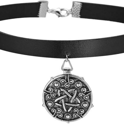 Blingsoul Wtchr Black Choker Necklace for Women – Soft Adjustable Collar Choker with Cute Pendant, Yenefer Style Beach Jewelry Gift