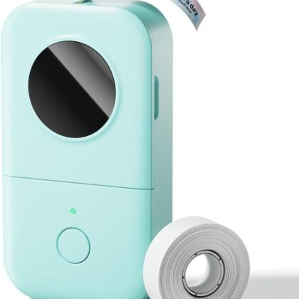 Phomemo D30 Label Maker Machine, Portable Bluetooth Mini Label Printer, Smartphone Handheld Thermal Sticker Small Labeler Multiple Templates Font Icon Inkless Custom Label for Home Kids School Items