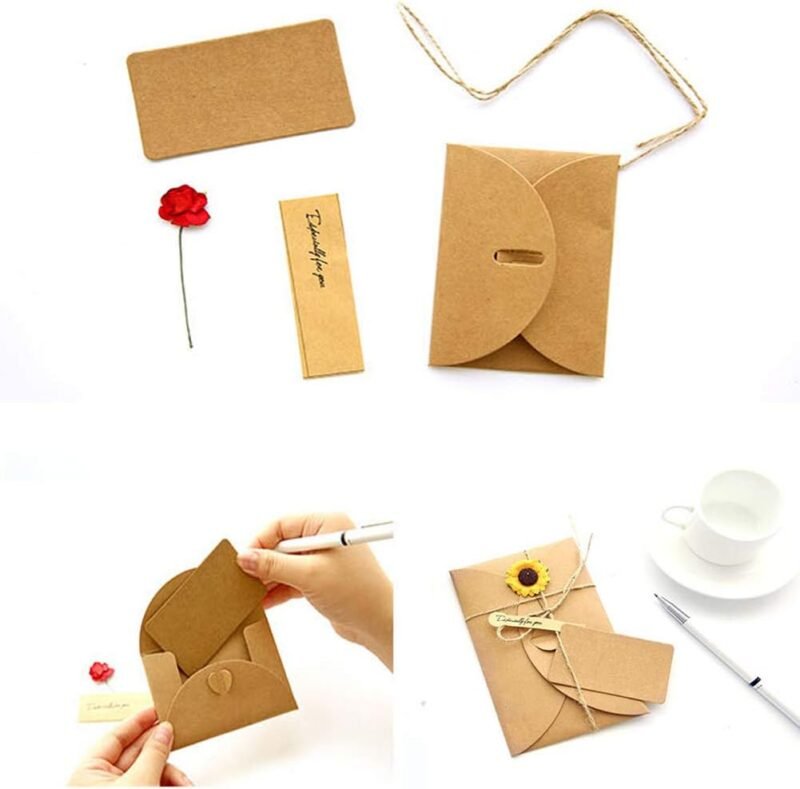 AECIH Flower Thank You Card 12 Pack All Occasion Greeting Card Handmade Invitation Card with Envelopes - Image 4