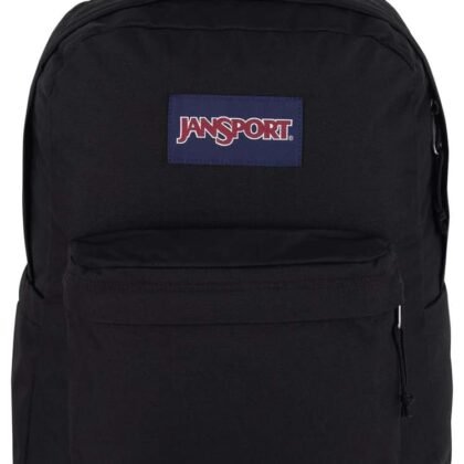 JanSport SuperBreak Plus Backpack with Padded 15-inch Laptop Sleeve and Integrated Bottle Pocket - Spacious and Durable Daypack for Work and Travel - Black