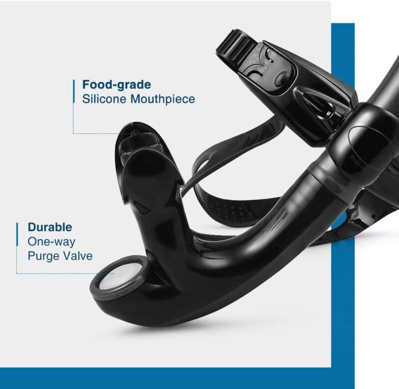 ZIONOR Snorkel Lap Swimming Swimmer Training Diving Snorkeling Comfortable Mouthpiece One-Way Purge Valve for Pool Open Water - Image 6