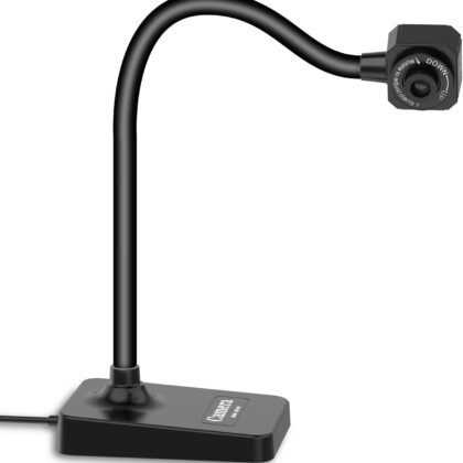 AlKOR USB Document Camera for Teaching & Distance Learning,Manual Focus Webcam with Mic, Foldable Design for Mac/Windows/Chromebook-Online Classes, Web Conferencing & Live Demos,Remote Work