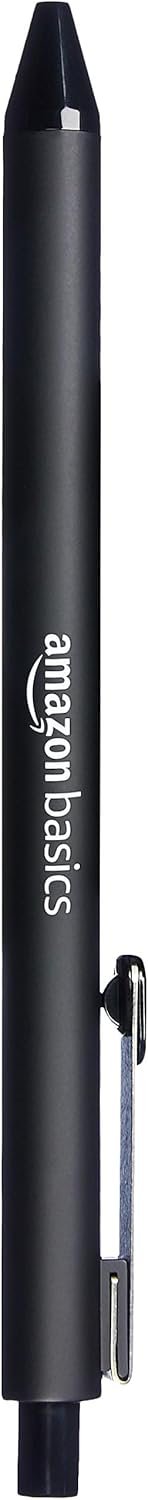 Amazon Basics Black Ballpoint Pens for Smooth Writing, Retractable, 12-Pack - Image 3