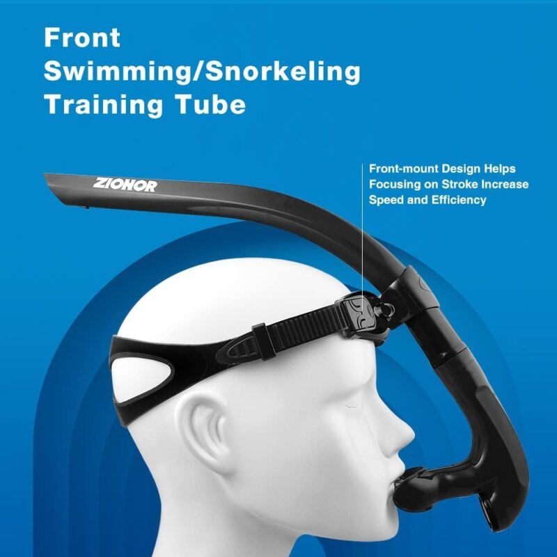 ZIONOR Snorkel Lap Swimming Swimmer Training Diving Snorkeling Comfortable Mouthpiece One-Way Purge Valve for Pool Open Water - Image 3