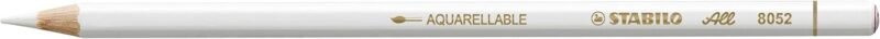 Stabilo 8052 All Coloured Pencil Crayons for Almost All Surfaces, 3.3 mm, White, Pack of 12 - Image 2