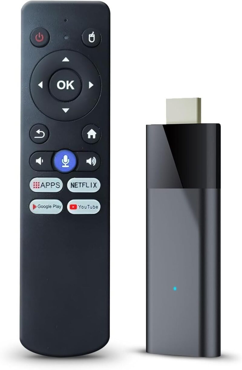 BL Android TV Stick 4K, 2025 Android TV Stick 10.0 2GB RAM 16GB ROM, Tv Stick 4K Ultra HD H313 CPU Supports 2.4G/5G Wi-Fi Bluetooth 5.0 USB HDR10 with Bluetooth Voice Remote Control