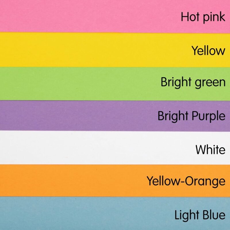 Colorations Construction Paper for Kids - 7 Bright Colors - 600 Bulk Sheets of 9"X12" - Assorted Pack of Heavy-Duty Craft Paper, Bulk School Supplies - Image 9