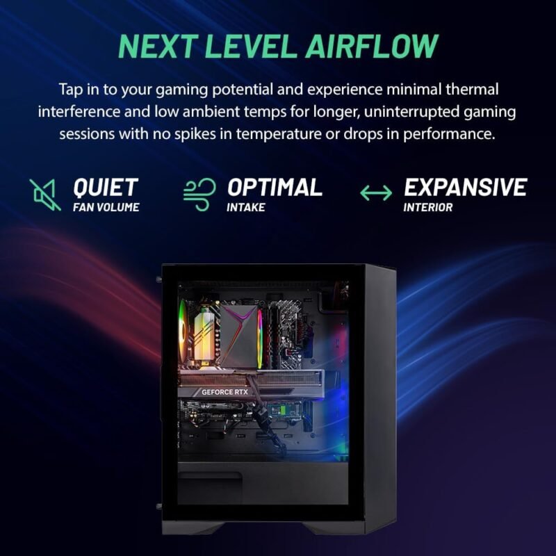 Skytech Nebula Gaming PC Desktop, Ryzen 5 5500 3.6 GHz (4.2GHz Turbo Boost), NVIDIA RTX 4060 8GB GDDR6X, 1TB SSD, 16GB DDR4 RAM 3200, 650W Gold PSU, Wi-Fi, Win 11 Home - Image 4