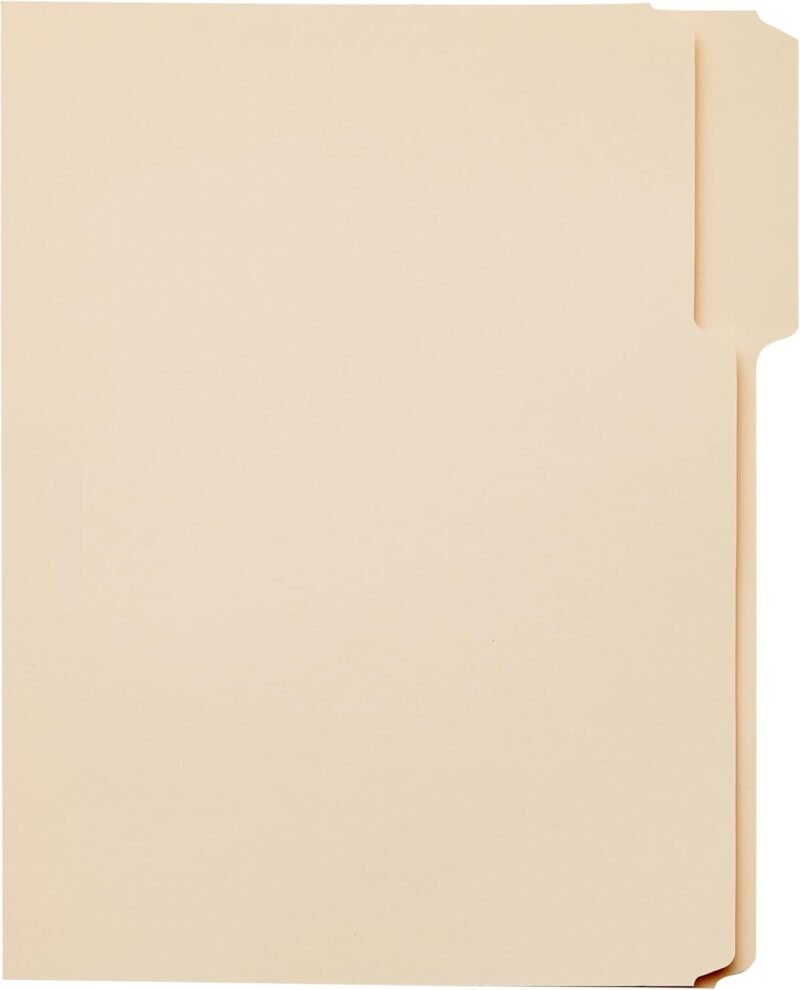 Amazon Basics File Folders with Tabs for Filing, 1/3-Cut Tab, Assorted Positions, Letter Size, Manila, Pack of 100 - Image 5